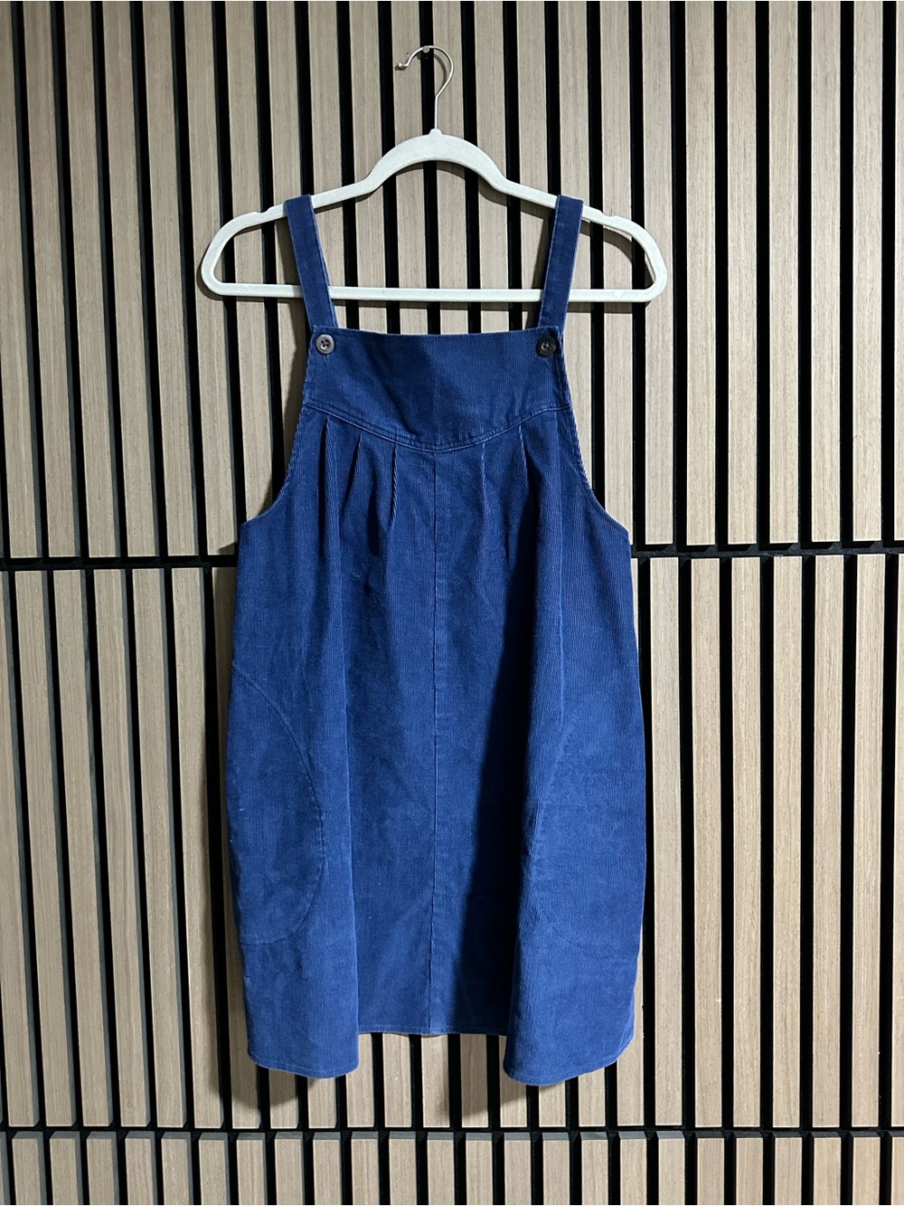 Urban Renewal Women’s Blue Corduroy Pinafore Overall Dress Babydoll Preppy - Picture 2 of 7